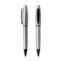 Best vendeur Promotional Logo personnalisé Silver Metal Body Twist Ballpoint Point Point